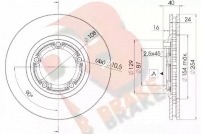 R BRAKE 78rbd20200 -  Тормозной диск